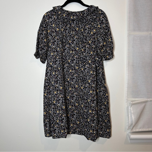 Madewell Ruffle Button-Front Trapeze Mini Dress in Folkmagic Floral Size Small - Picture 11 of 11